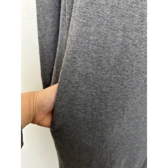 COS Wrap Knee Length Cowl Neck Dress Gray Lagenlook Sheath Work Women's Medium - Picture 5 of 8